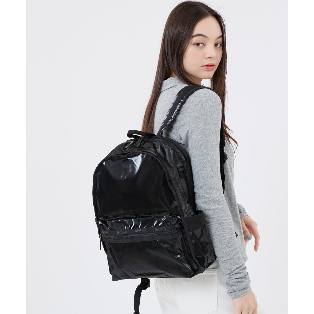 レスポートサック LeSportsac ROUTE BACKPACK （ブラックシャイン