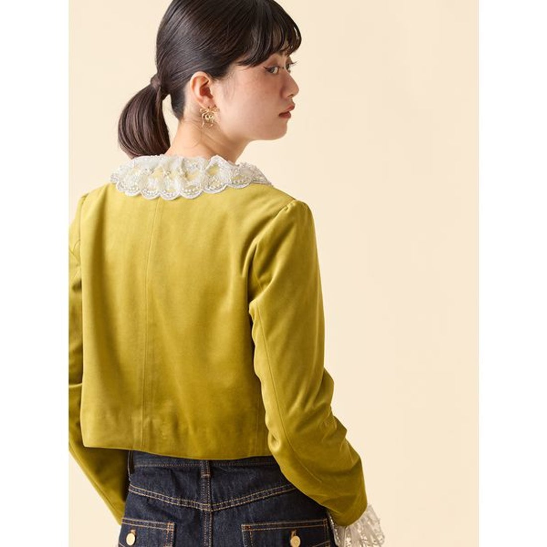 リリーブラウン LILY BROWN [L.B CANDY STOCK]スカラップビジュー