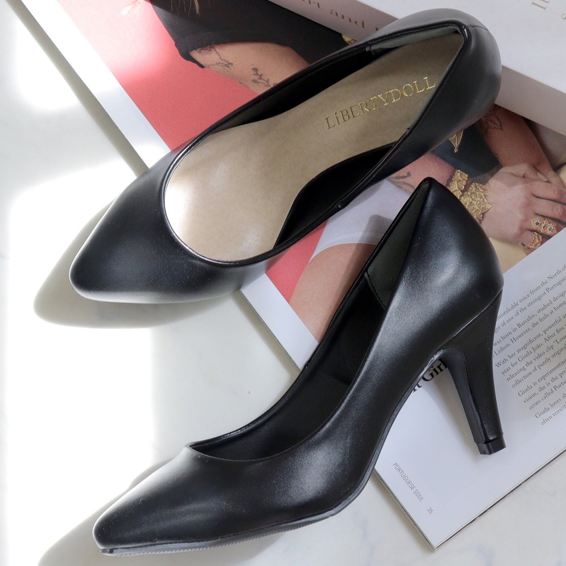 LiBERTYDOLL オフィス カジュアル フォーマル 8cmヒール ポインテッド