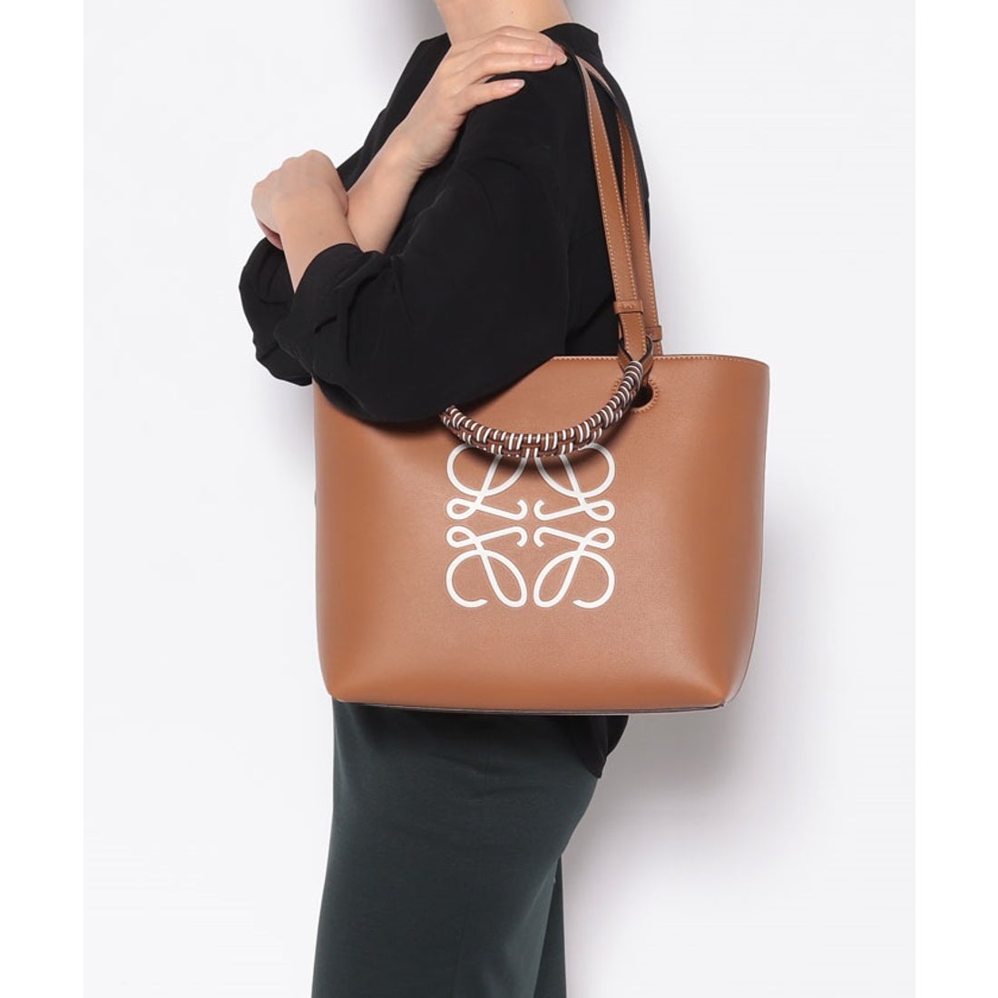 ロエベ LOEWE 【LOEWE】ロエベ トート アナグラム ブラウン レディース