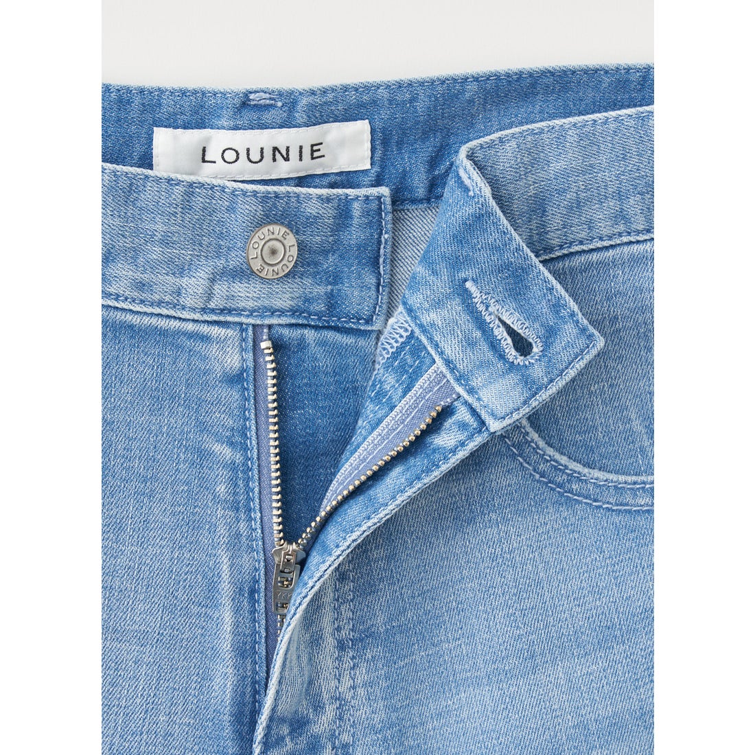 ルーニィ LOUNIE デニムストレートパンツ （インディゴ(薄