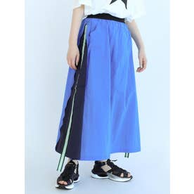 ラシュッド LASUD サイドジップラインスカート （ブルー