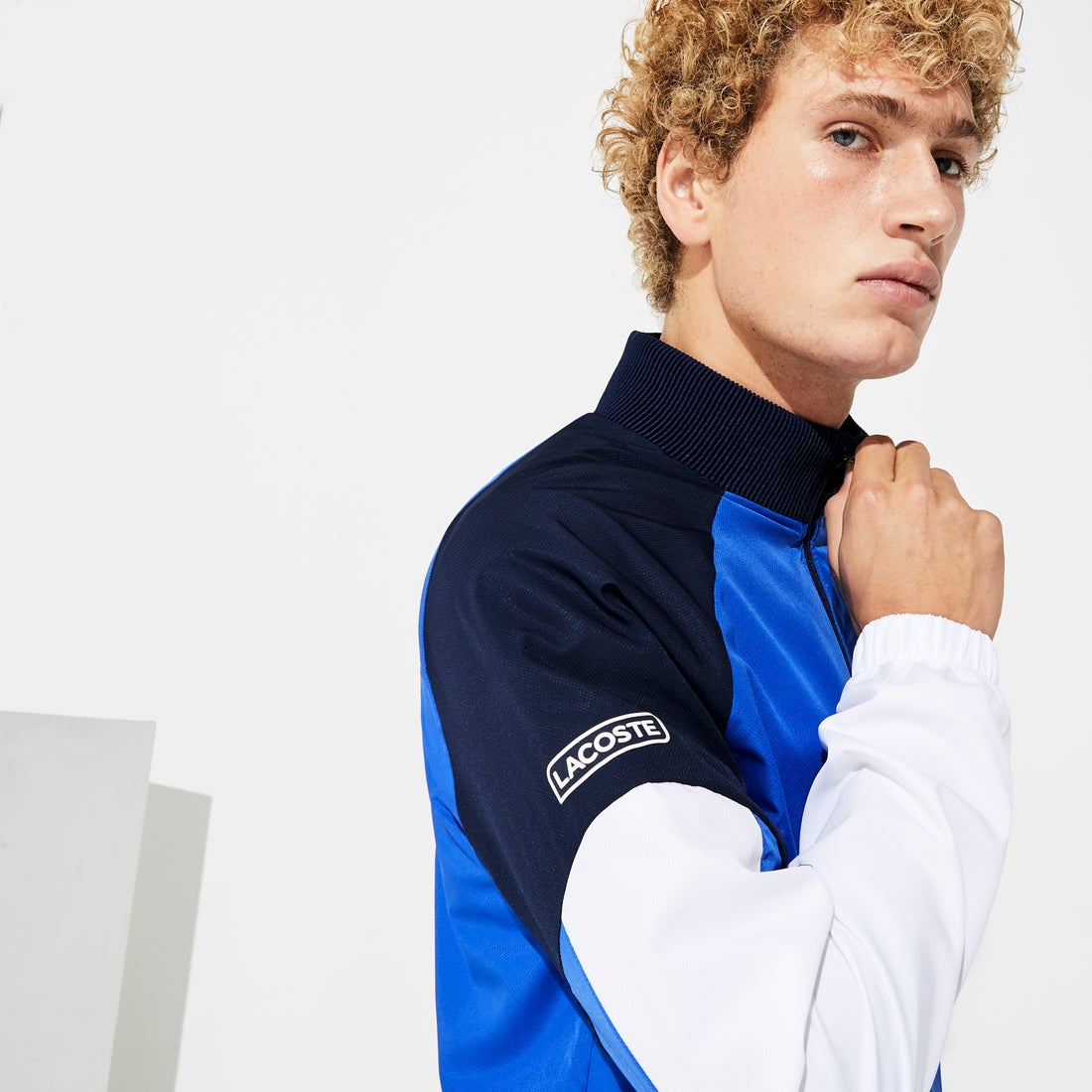 ラコステ LACOSTE カラーブロックテニストラックスーツ （ブルー） -靴