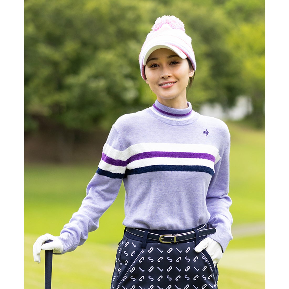 le coq sportif golf ふわふわラインセーター -デサントストア