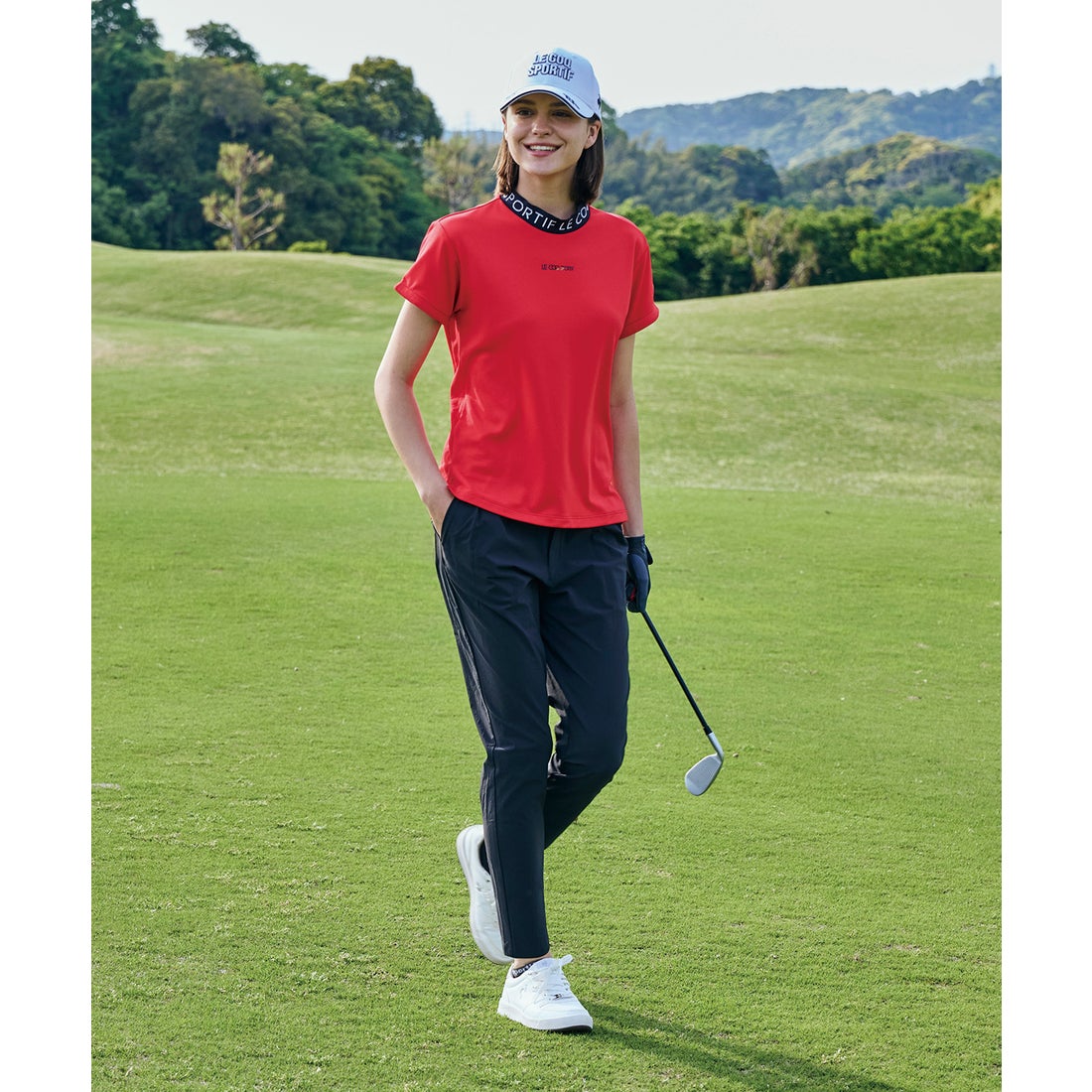 ルコックスポルティフ ゴルフ le coq sportif golf タック入り9分丈