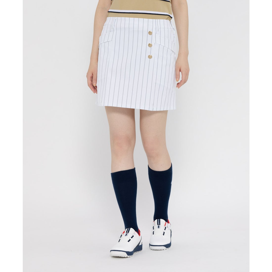 ルコックスポルティフ ゴルフ le coq sportif golf ストライプスカート