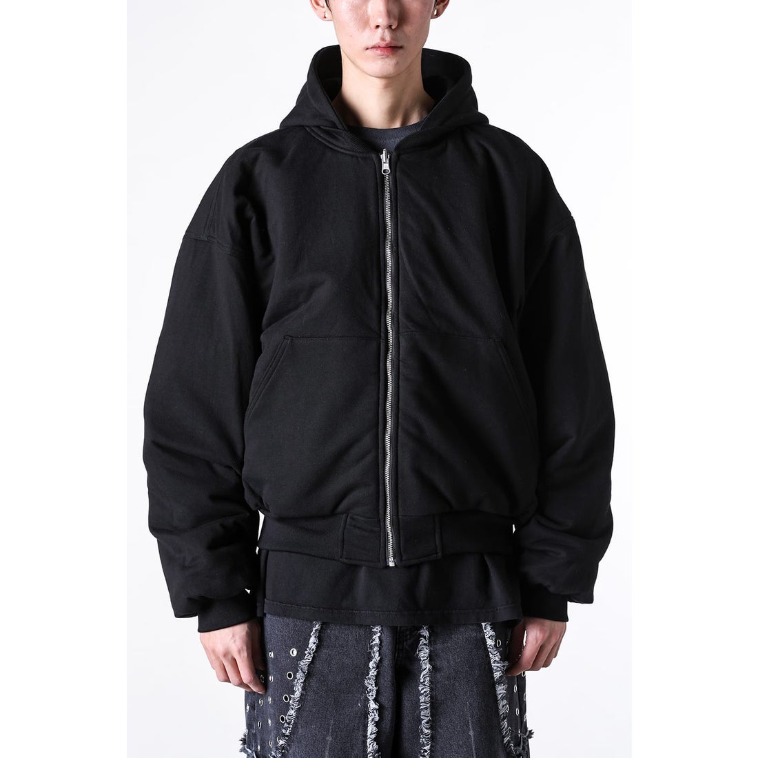 リベーレ LIBERE Reversible Hoodie MA-1 （Black） -FASCINATE