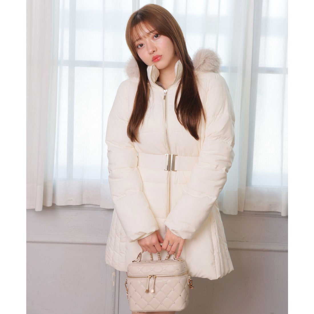 リップサービス LIP SERVICE シェーディングライン中綿コート