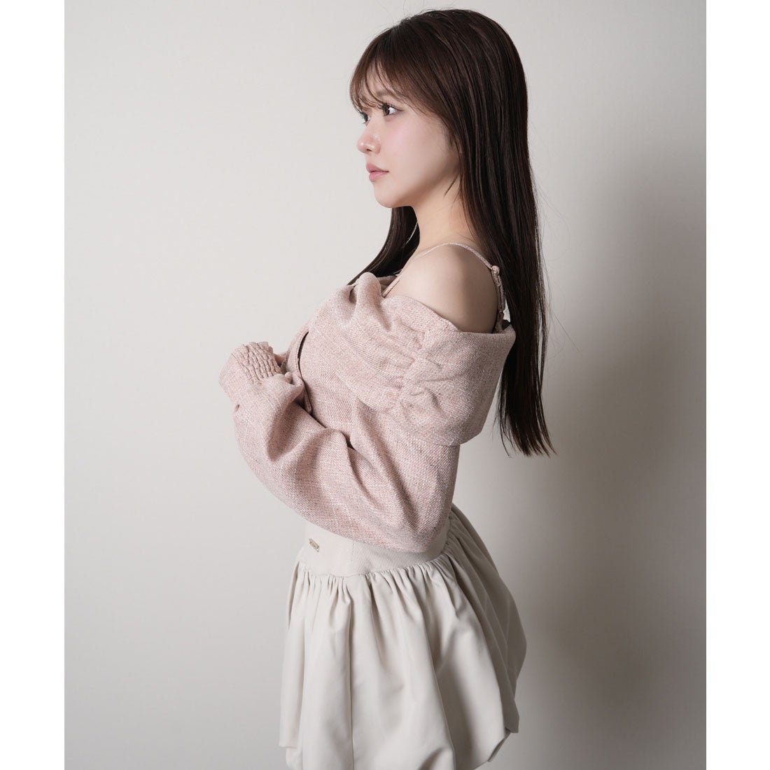 リップサービス LIP SERVICE リボンオフショルロングスリーブトップス