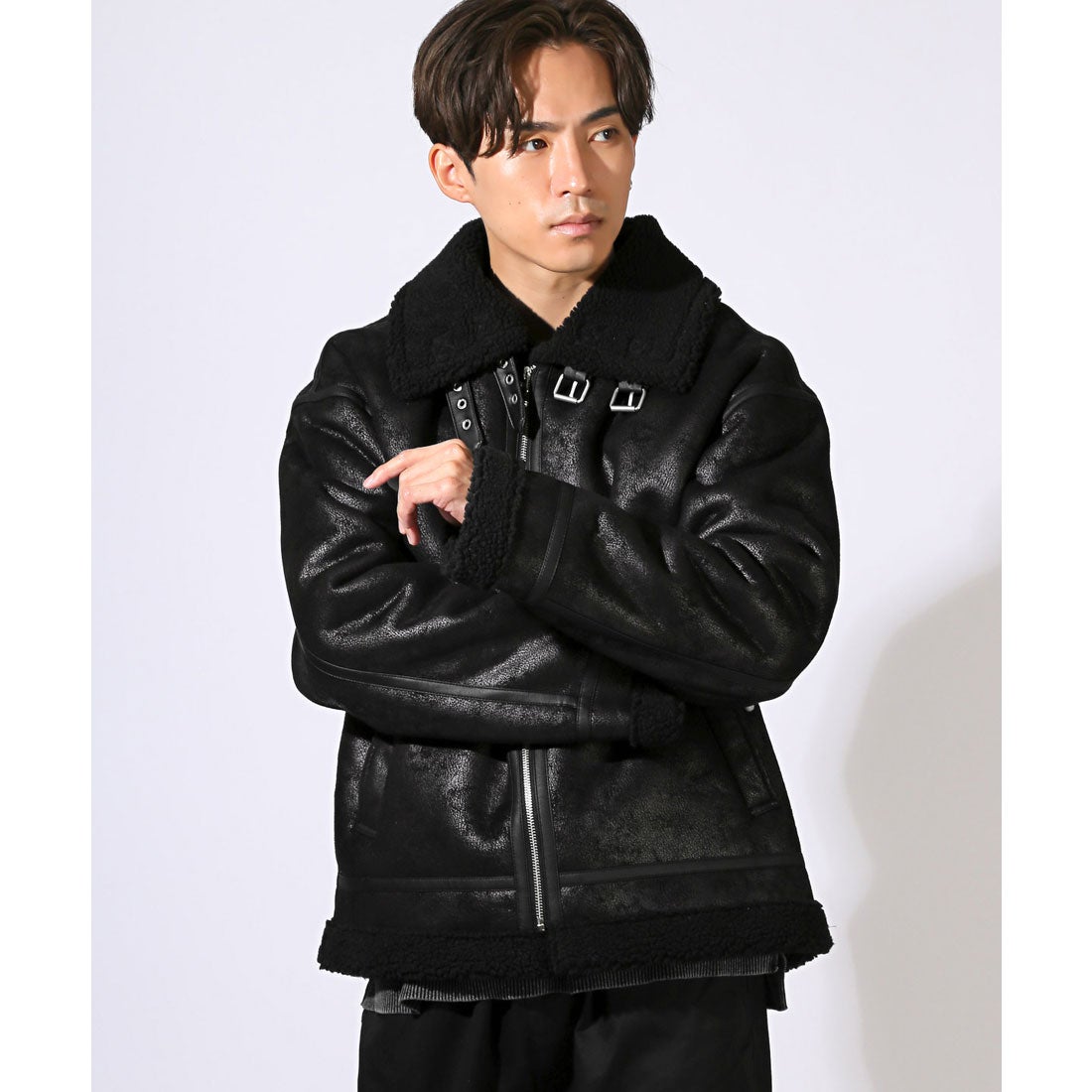 ラグスタイル LUXSTYLE ムートンB3フライトジャケット/B-3ジャケット