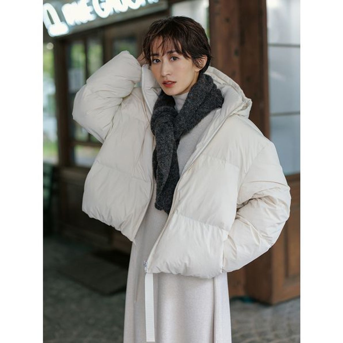 ミラ オーウェン Mila Owen フレンチダウンジャケット （BLK