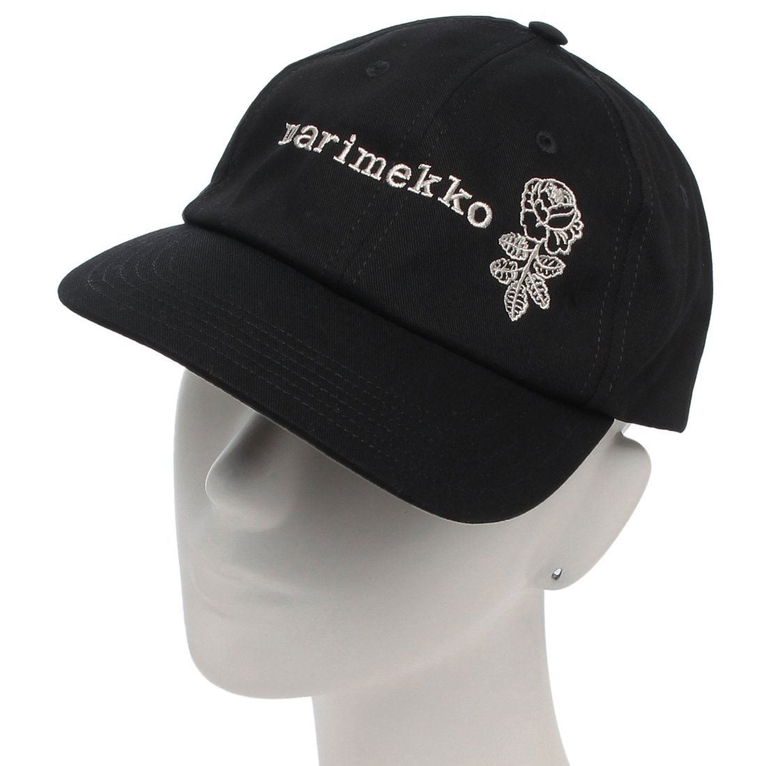 マリメッコ marimekko キャップ 帽子 ロゴ バラ ブラック メンズ