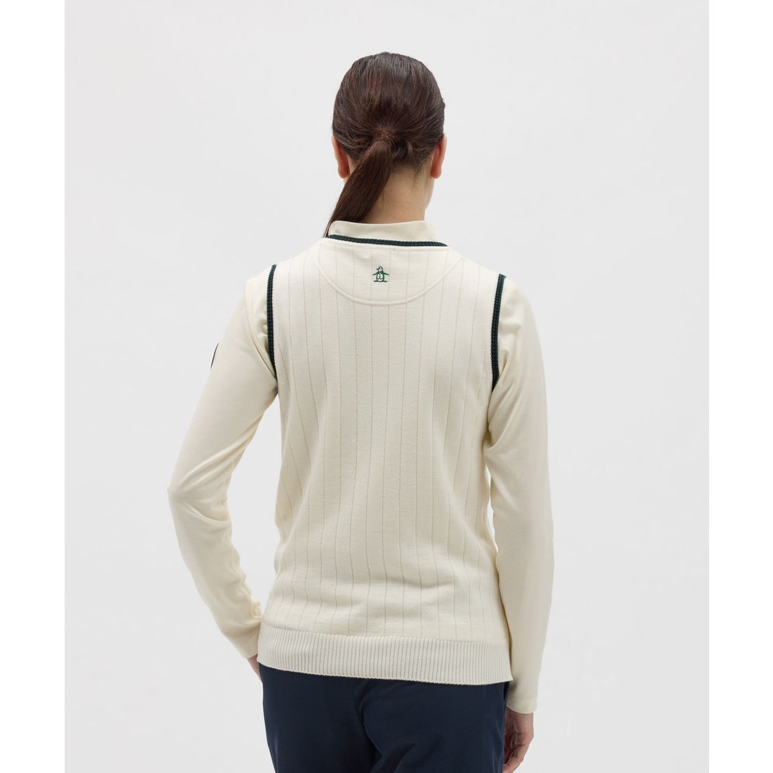 マンシングウェア MUNSINGWEAR ペンギン柄インターシャニットベスト