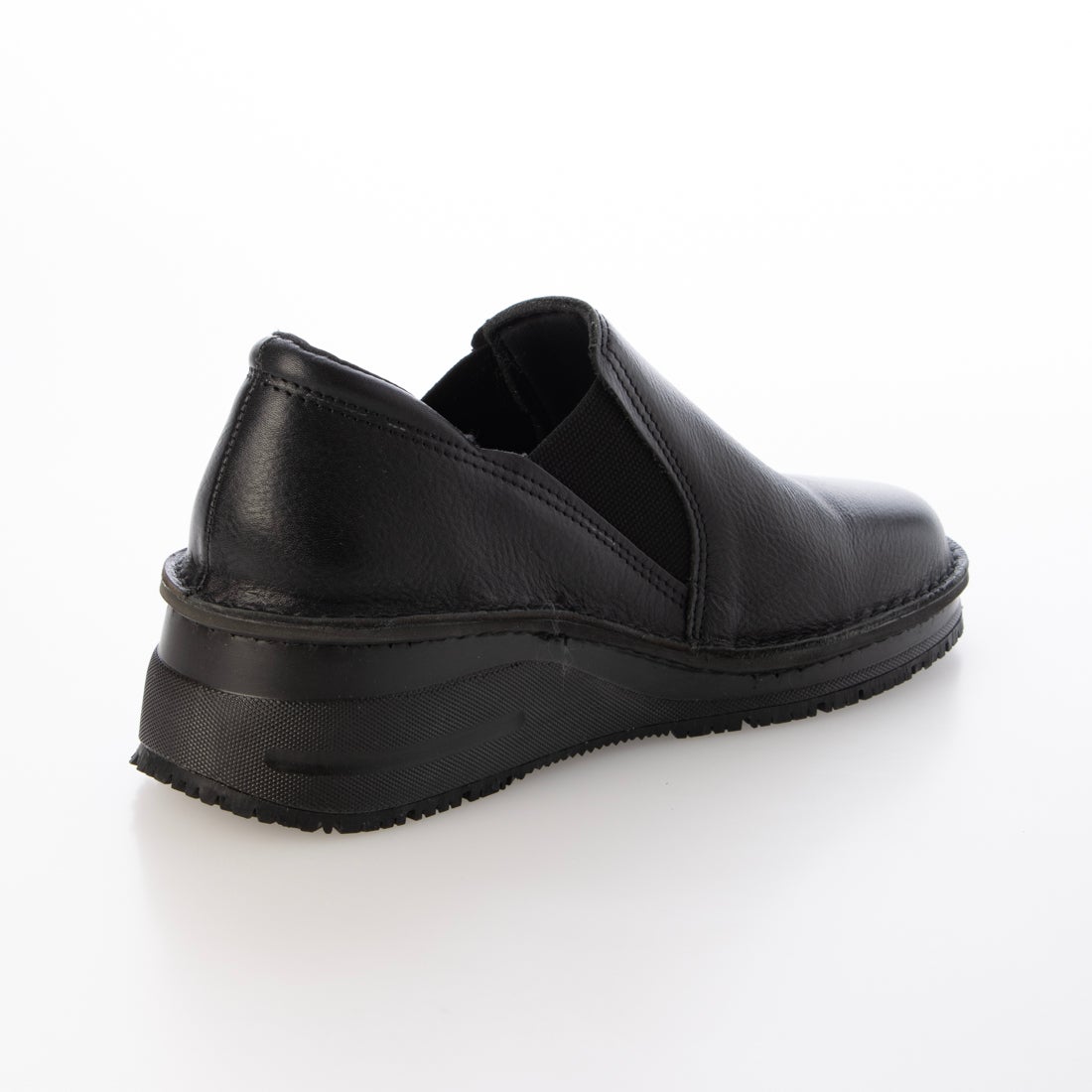 本革】 【4E】撥水サイドゴア冬底スニーカー 6134 （ブラック