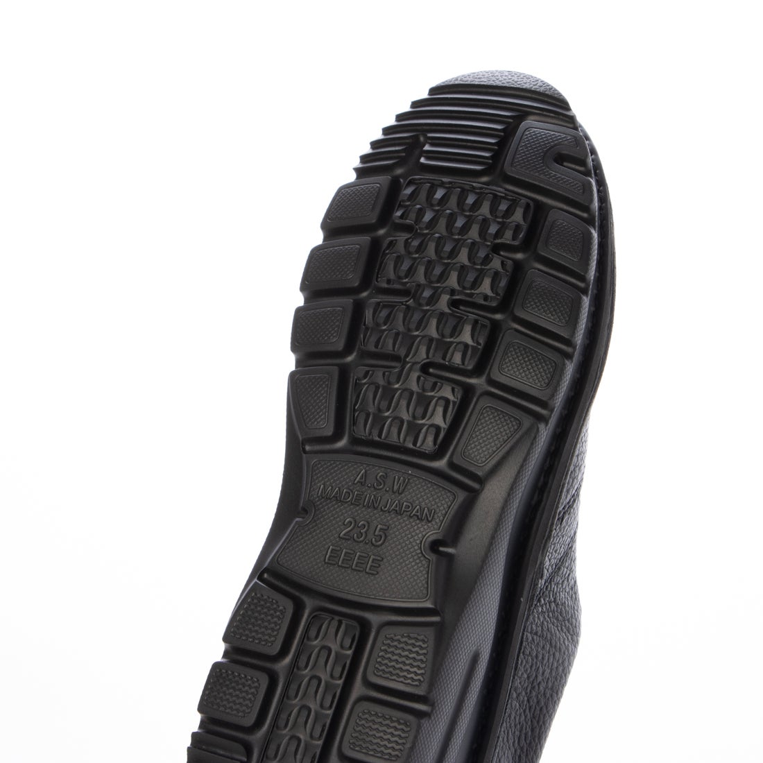 本革】 【4E】撥水レザースニーカー 6130 （ブラック） -モードカオリ