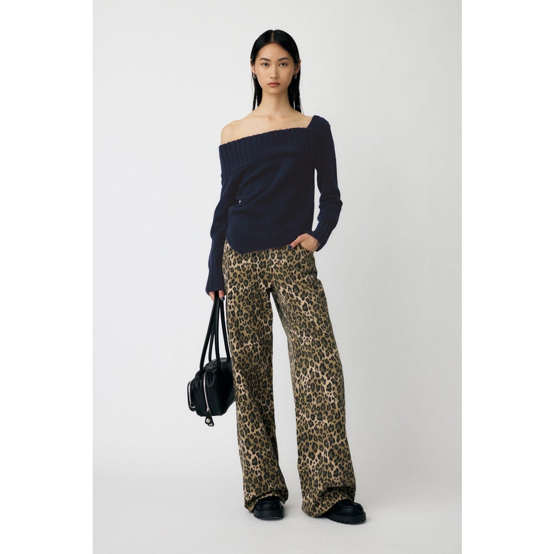 MOUSSY ASYMMETRY トップス NVY -ファッション通販 FASHION WALKER