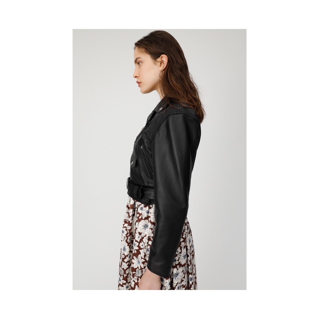 MOUSSY moussy LEATHERライダースジャケット ブラック -アウトレット