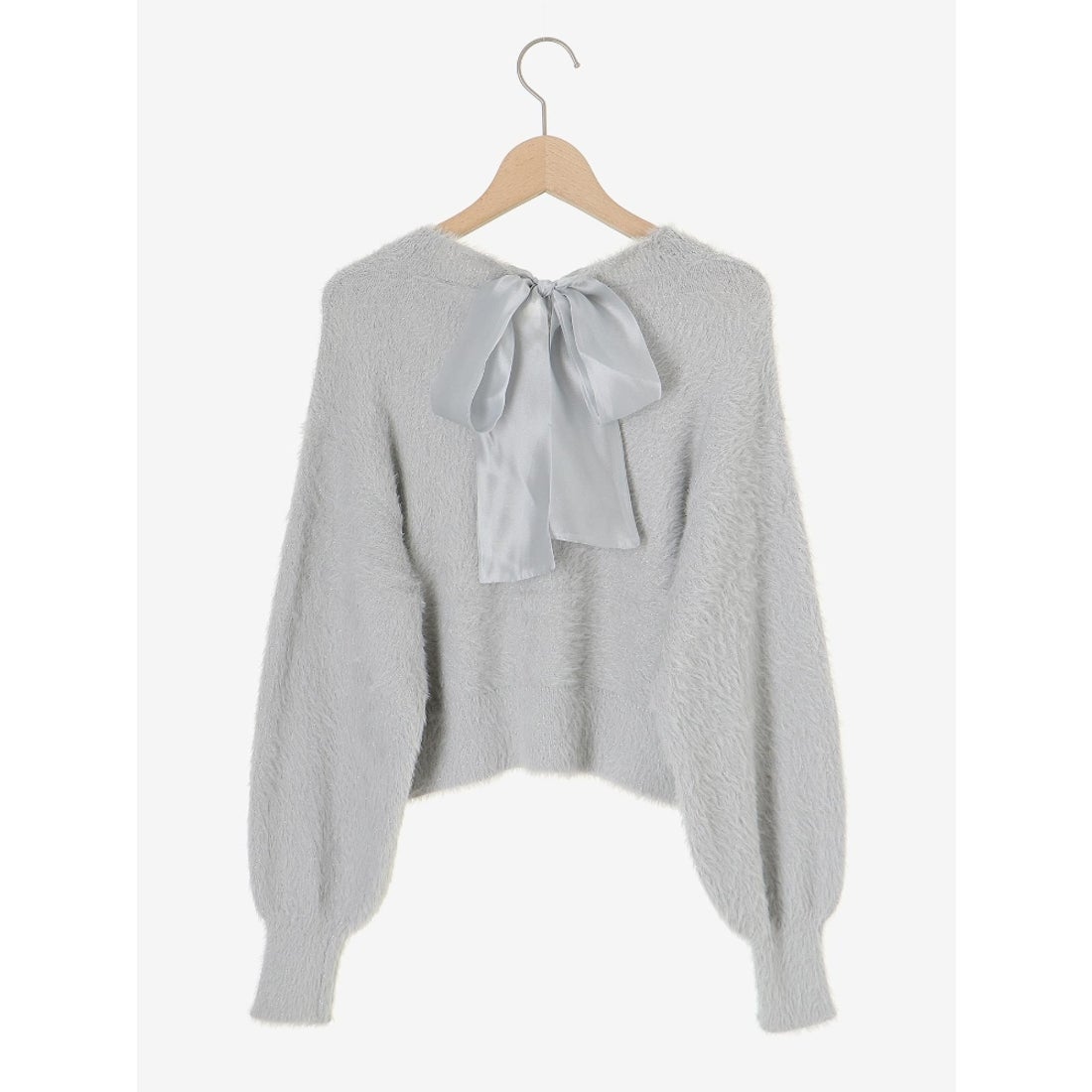 マジェスティックレゴン MAJESTIC LEGON バックリボンシャギーニット