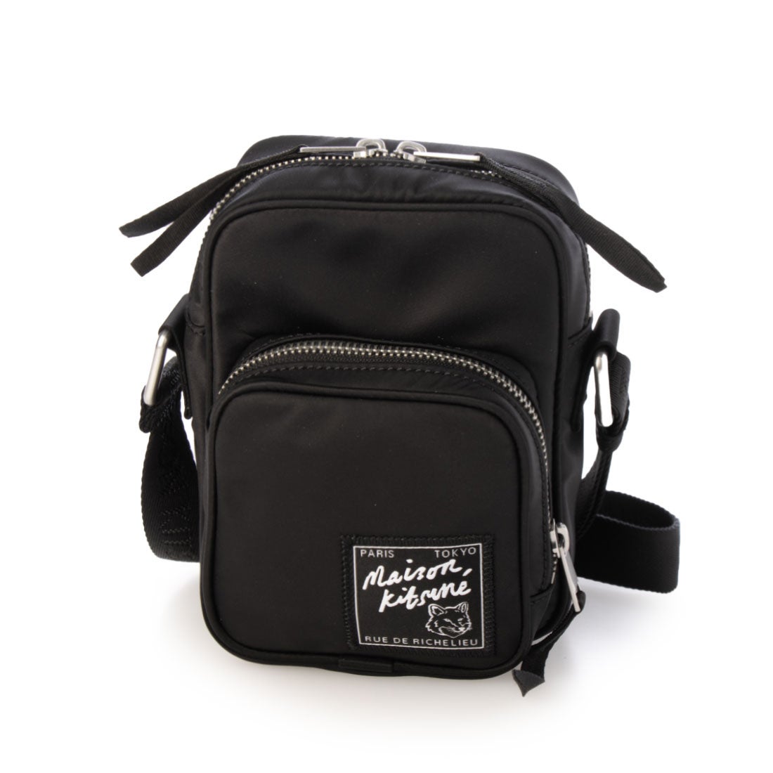 メゾンキツネ MAISON KITSUNE クロスボディバッグ （Black） -靴