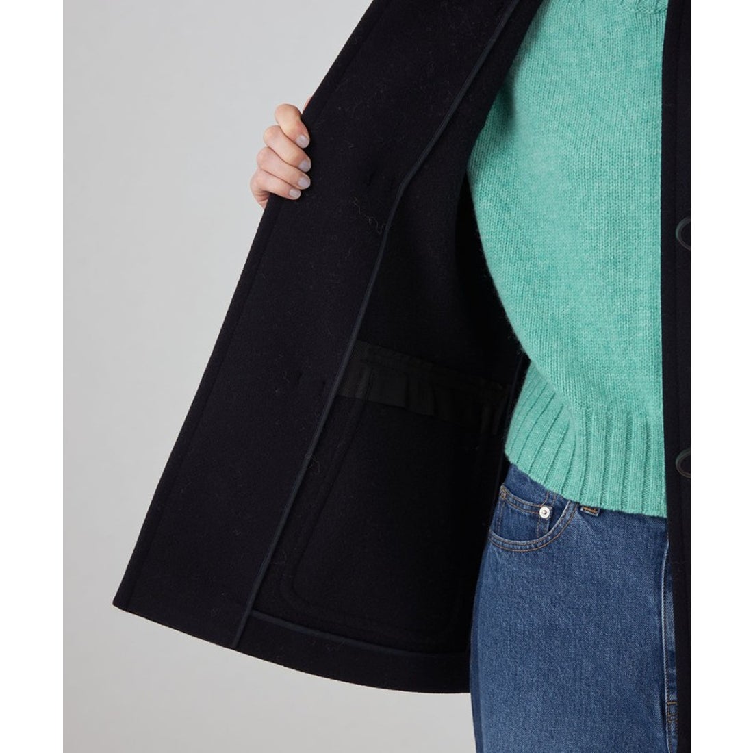 マカフィー MACPHEEウールナイロンメルトン ダッフルショートコート