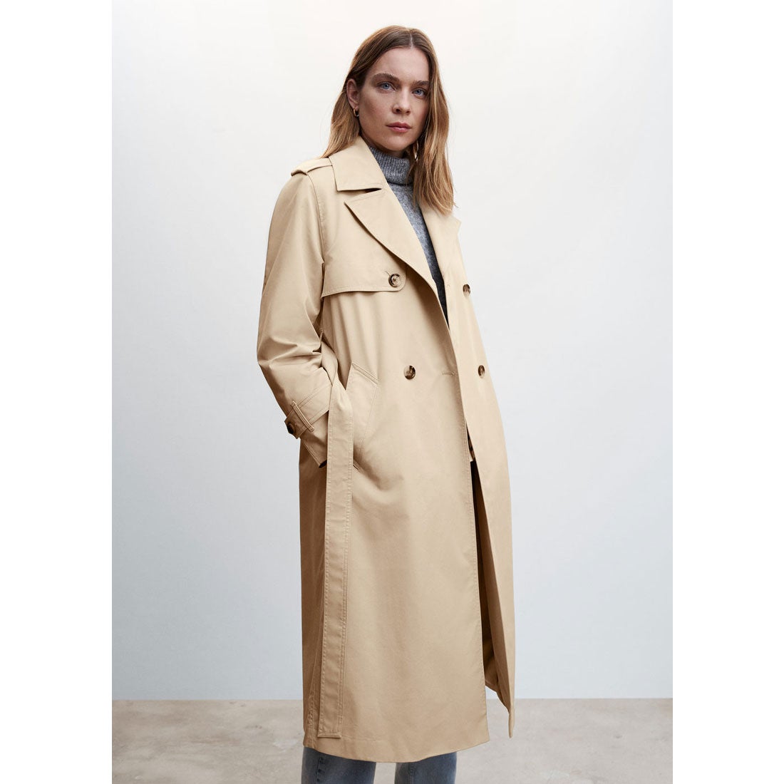 トレンチコート .-- ANGELA （ライトベージュ） -MANGO - マンゴ公式