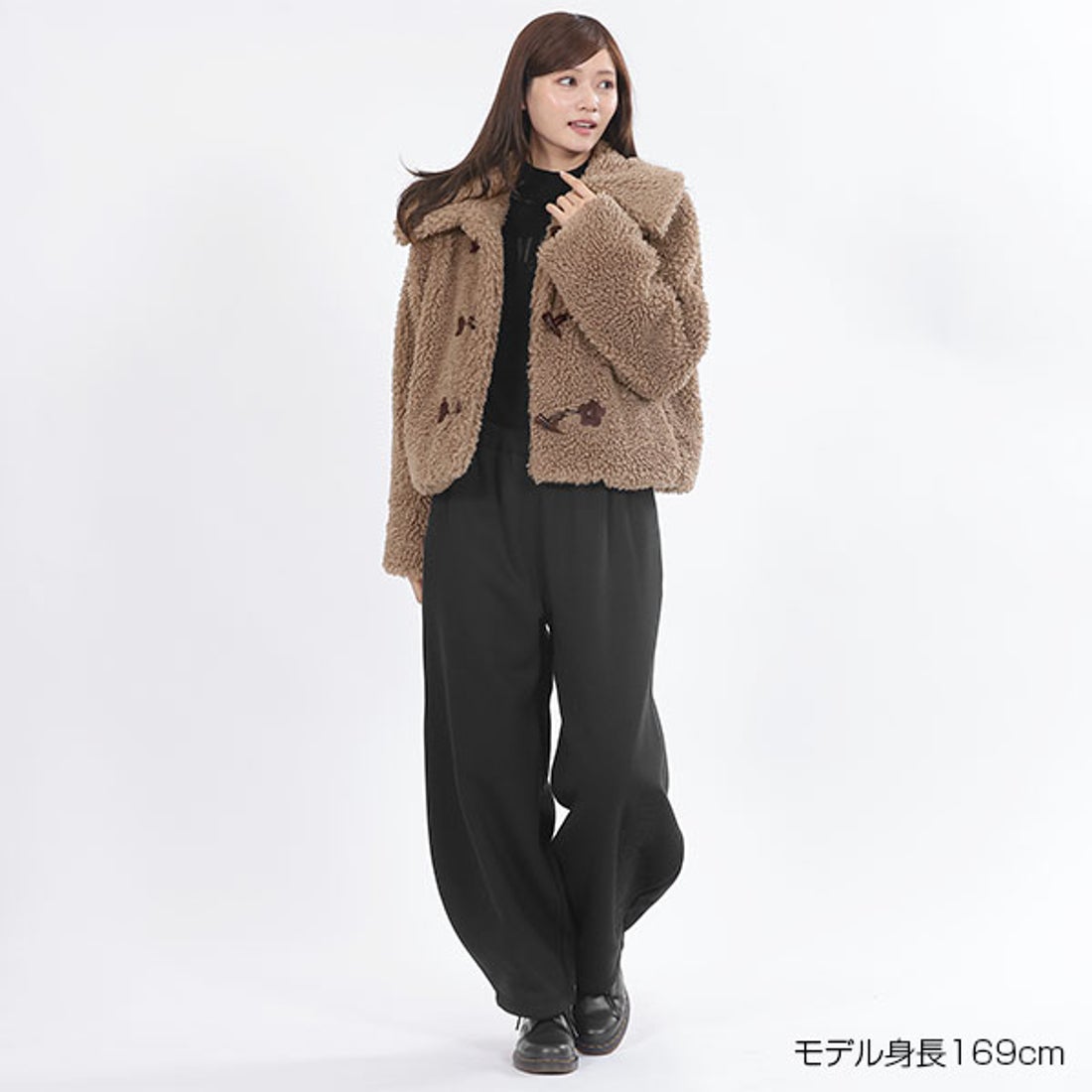 マリークワント MARY QUANT ボアダッフル ブルゾン （ブラック