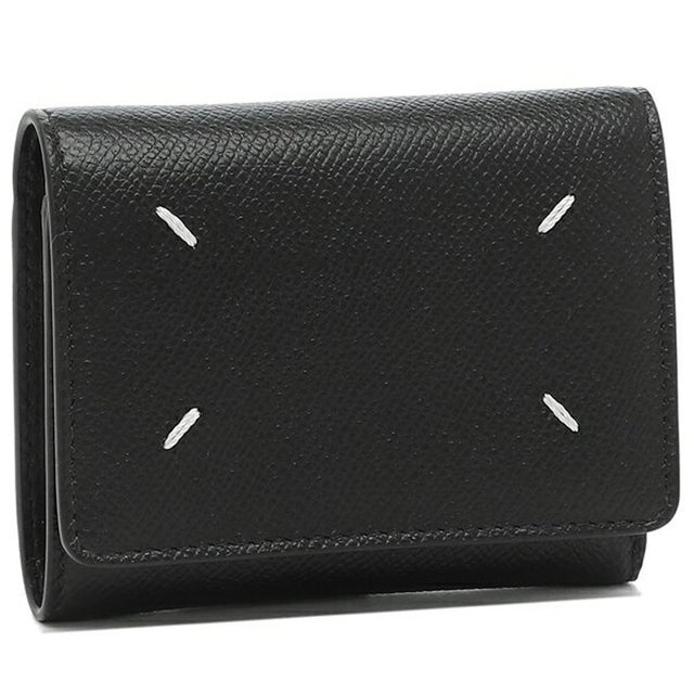 メゾン マルジェラ MAISON MARGIELA 三つ折り財布 ミニ財布 ブラック