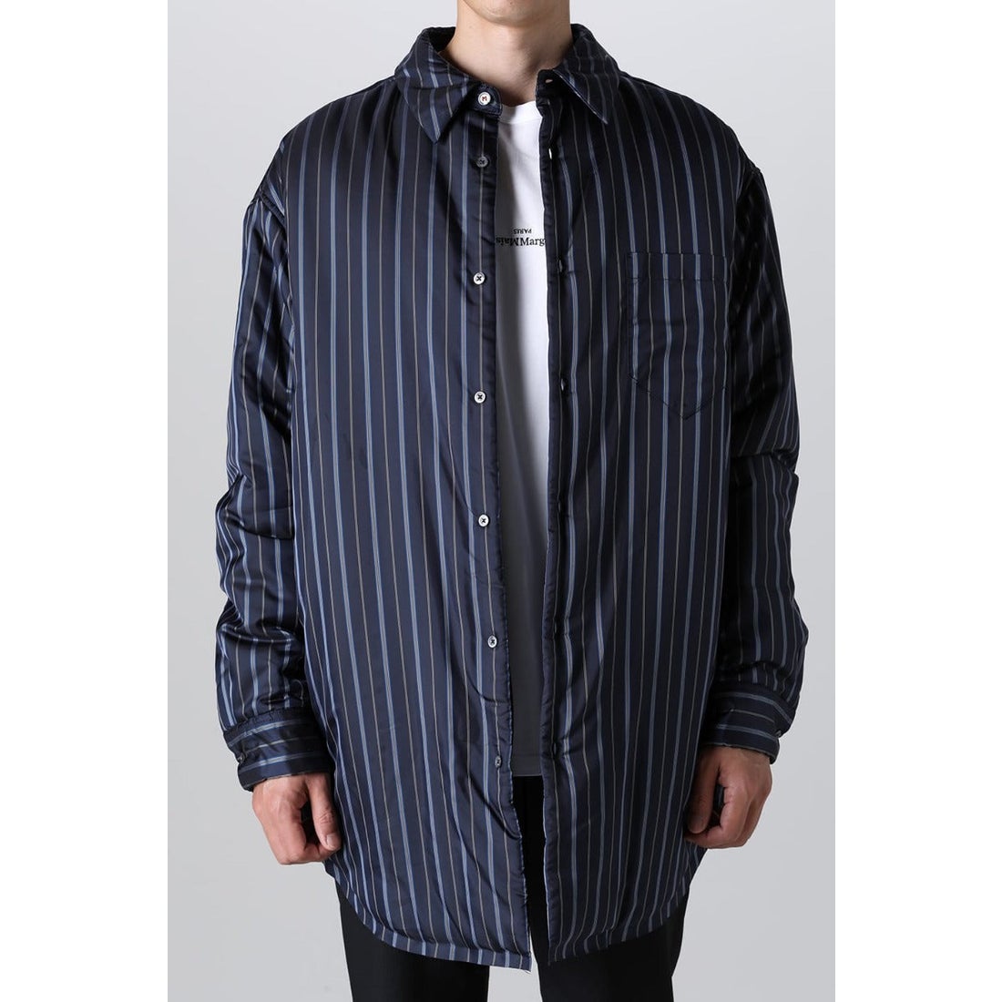 メゾン マルジェラ MAISON MARGIELA Padded Shirt （Navy Stripe