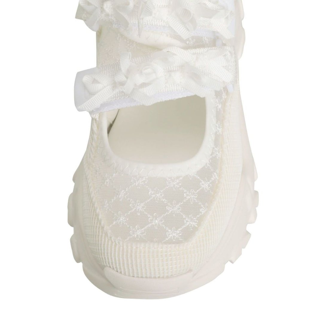 メリージェニー merry jenny ribbonシアーベルクロスニーカー （オフ