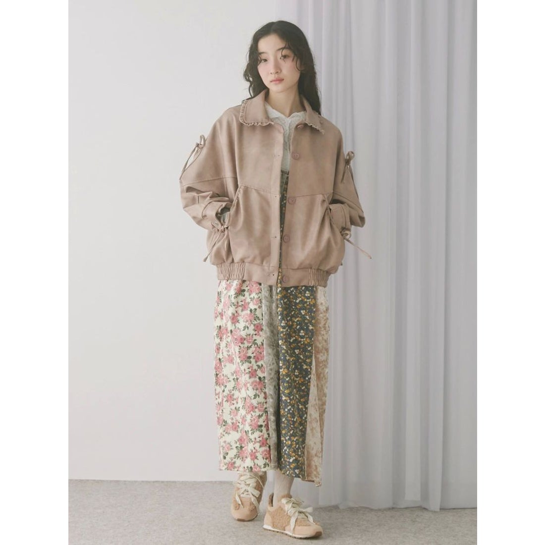 メリージェニー merry jenny ギャザーリボンジャケット （ピンク