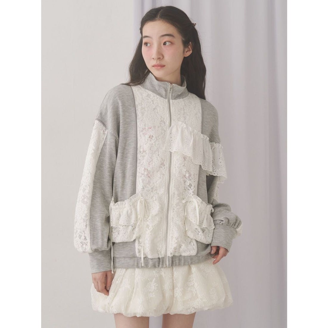 メリージェニー merry jenny レーストラックジャケット （グレー