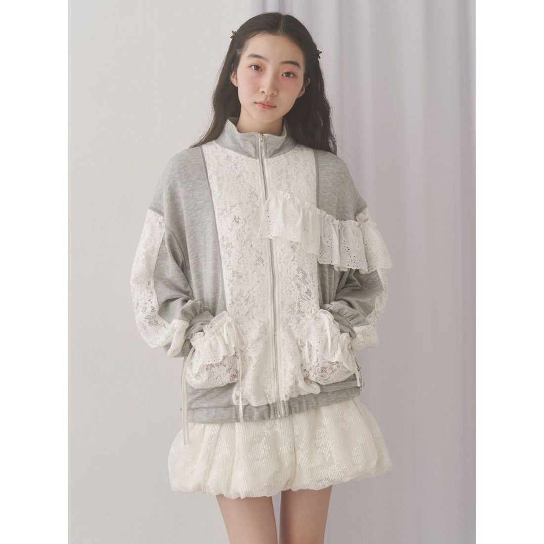 メリージェニー merry jenny レーストラックジャケット （グレー