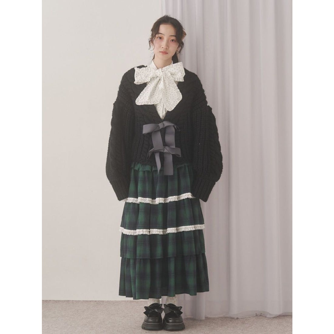 メリージェニー merry jenny ティアードティアードチェックスカート