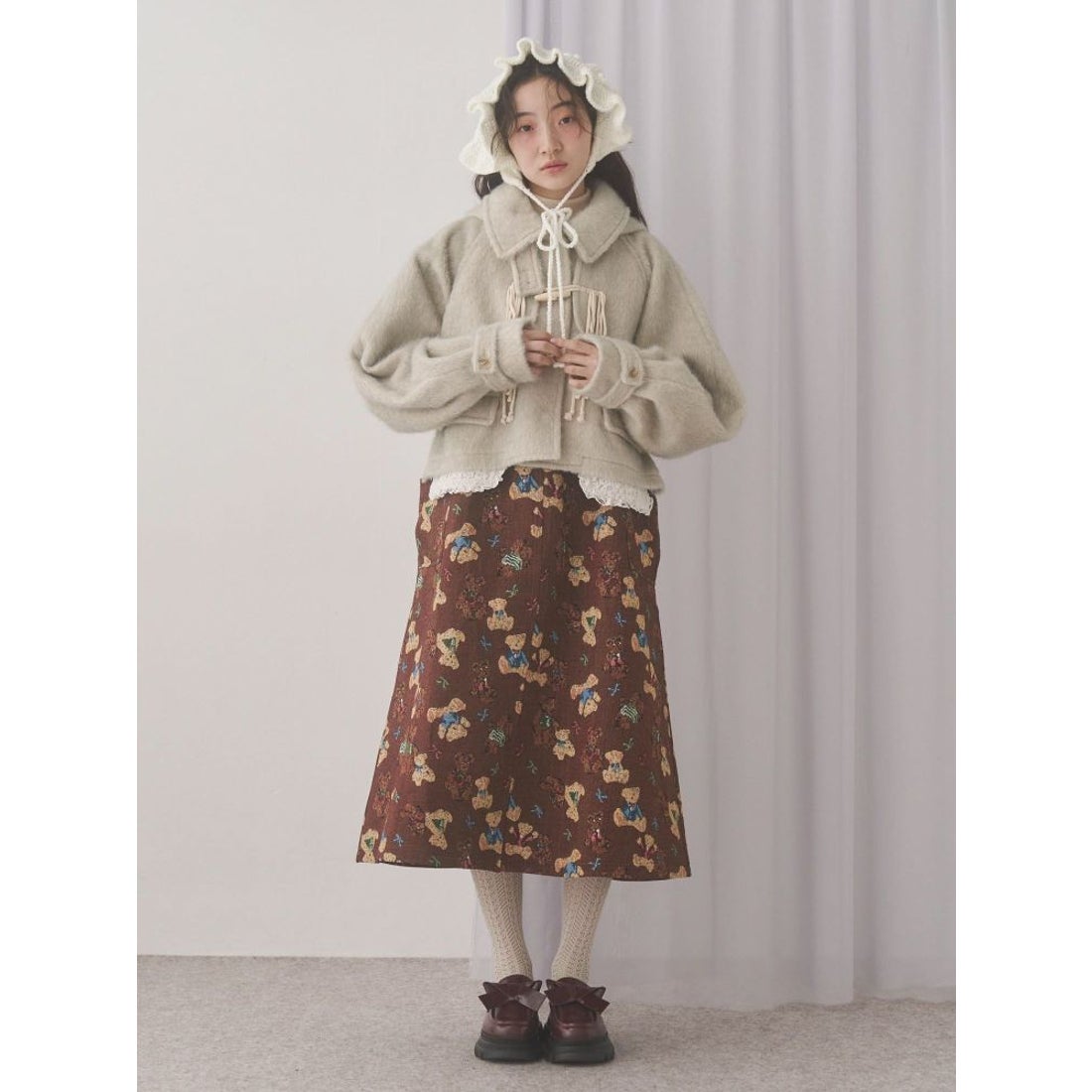 メリージェニー merry jenny milk shaggy Duffle Coat （オフホワイト