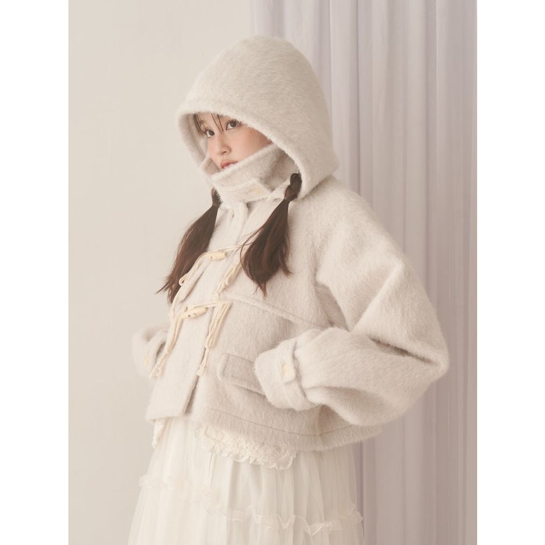 メリージェニー merry jenny milk shaggy Duffle Coat （オフホワイト
