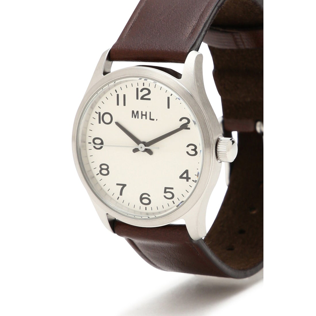 エムエイチエル MHL. LEATHER STRAP WATCH （BLACK） - ファッション