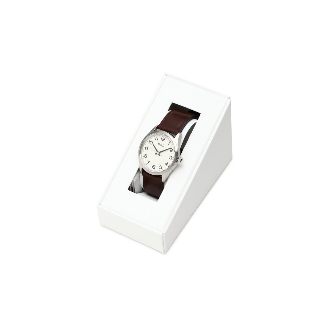 エムエイチエル MHL. LEATHER STRAP WATCH （BLACK） - ファッション