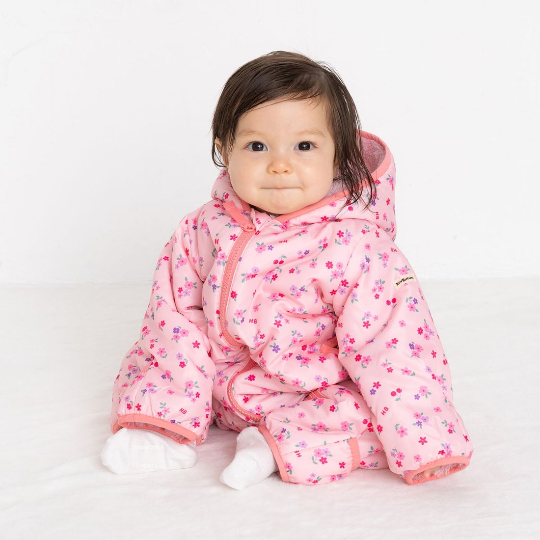 ホットビスケッツ HOT BISCUITS 裏ボアフリース 総柄ジャンプスーツ