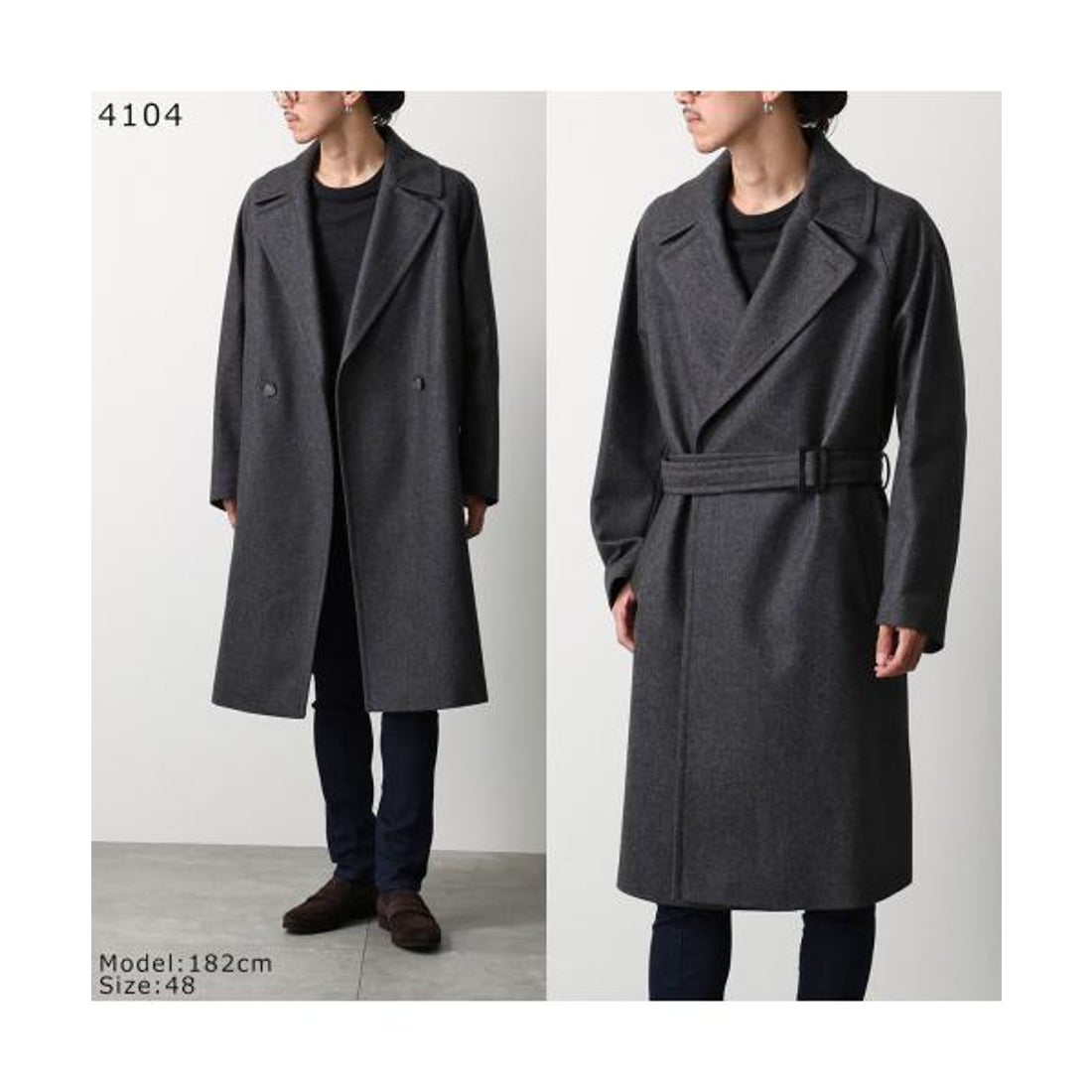 イーヴォ HEVO HEVO コート BRINDISI G725 ダブルブレスト ベルト付