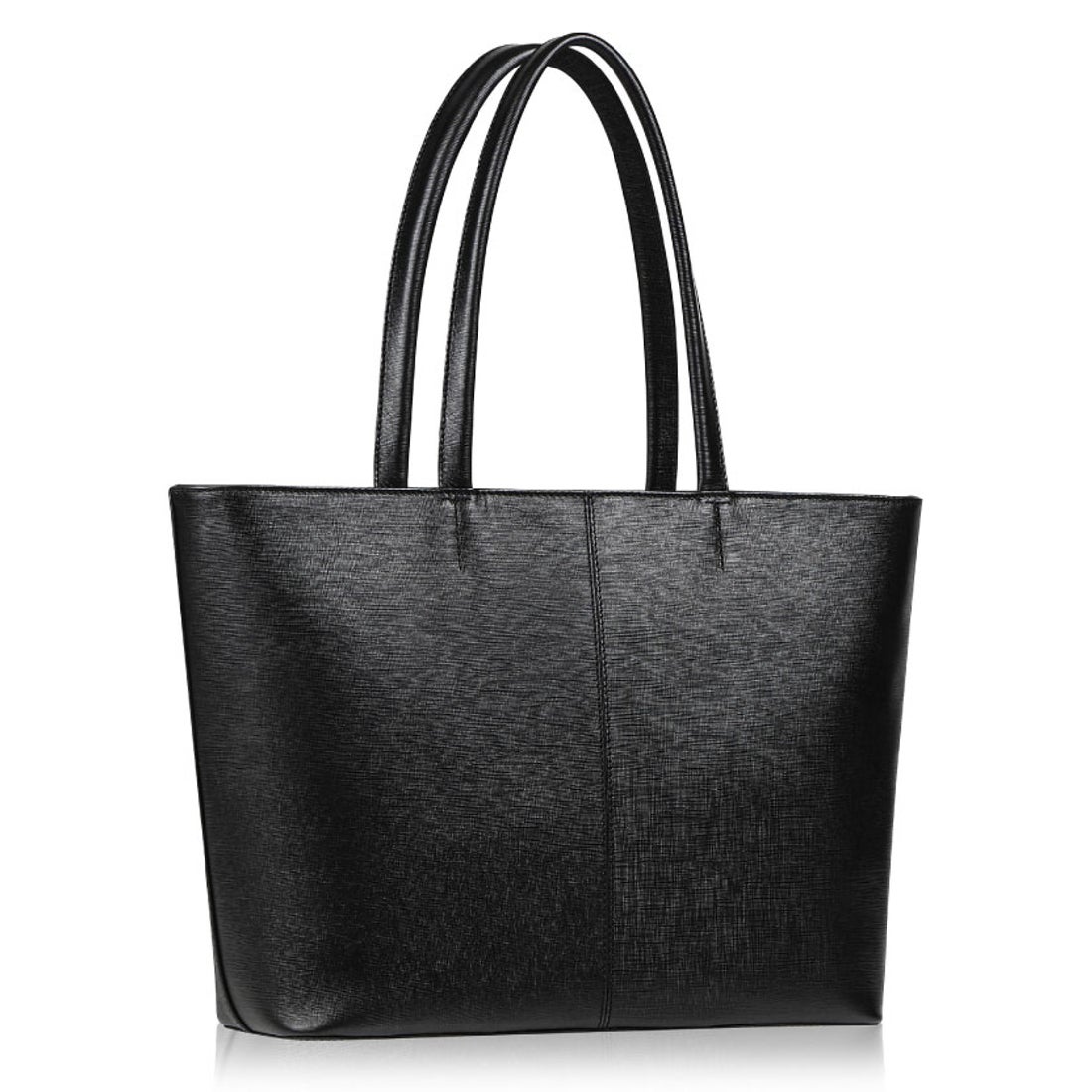 MURA 本革 サフィアーノレザー シンプル トートバッグ （ブラック