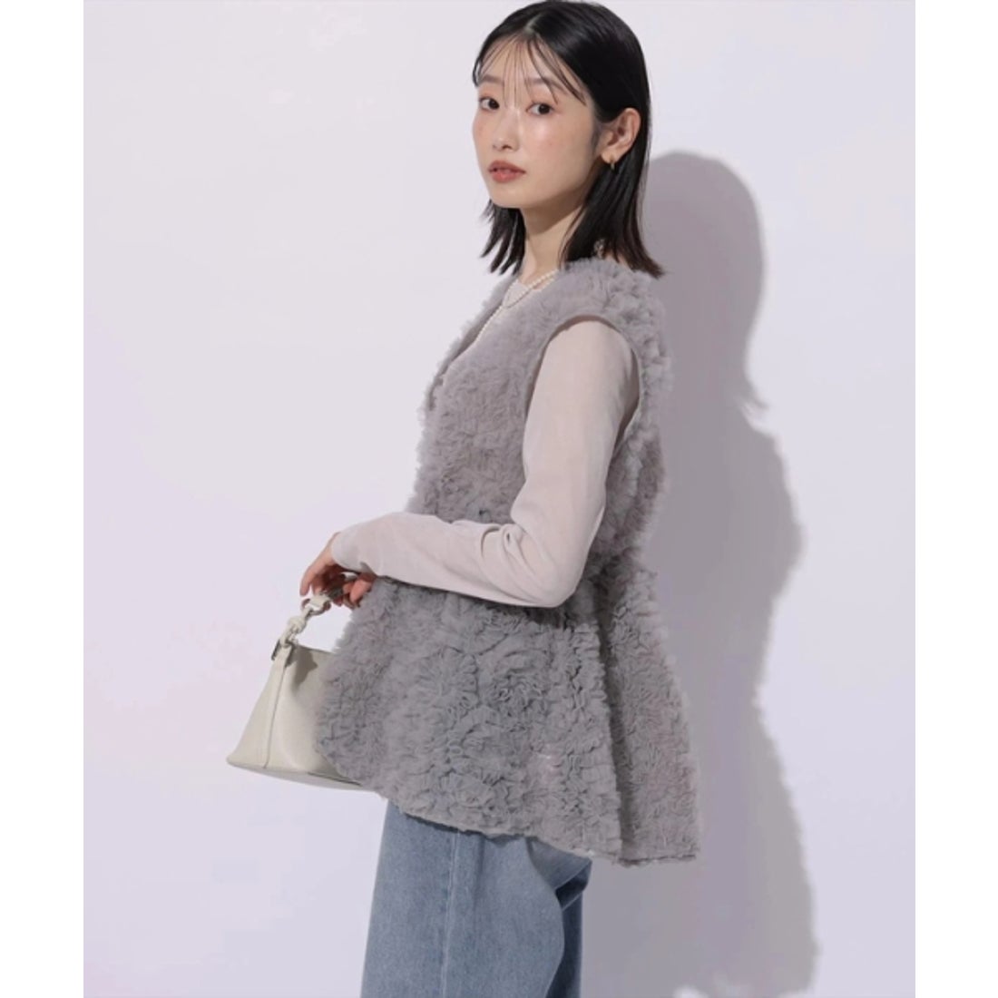 マイストラーダ Mystrada デコラチュールブラウス （薄ベージュ