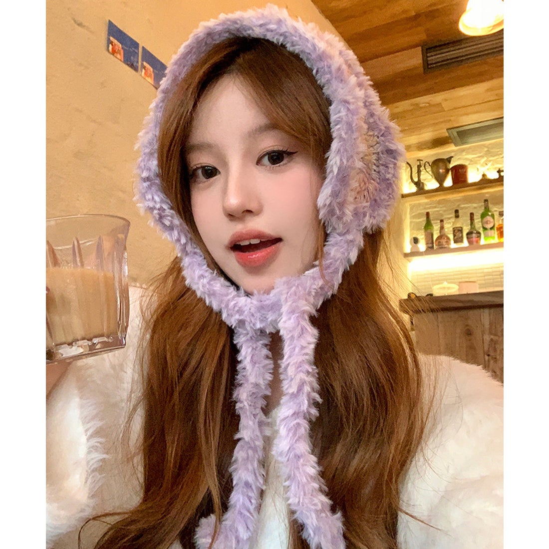 ショップニコニコ ShopNikoNiko フェイクファー カラフルニット編み