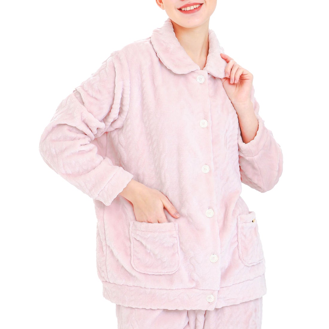 ナルエー Narue ソフティースノーケーブルパジャマ （ピンク