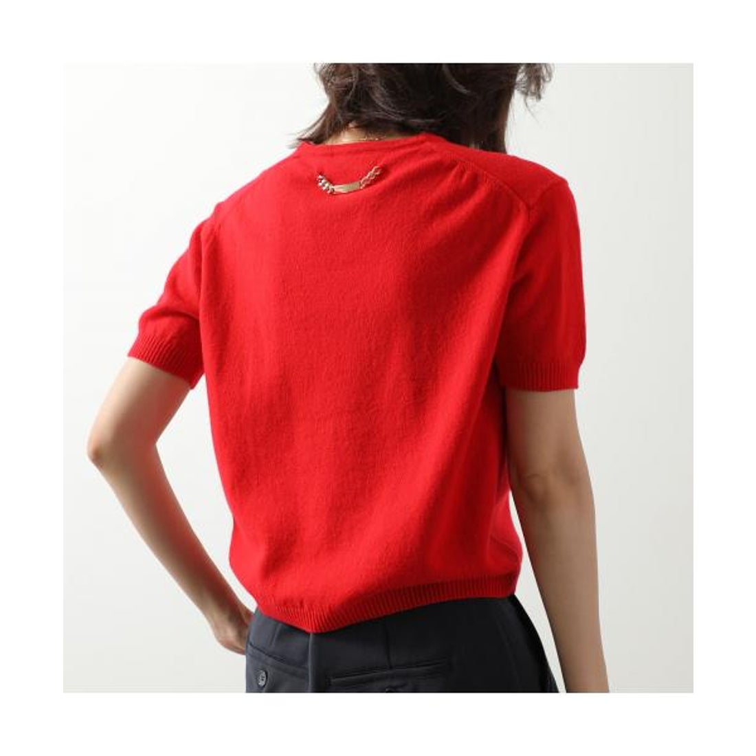 ヌメロ ヴェントゥーノ N21 N°21 半袖ニット A029 9004 ウール （4625