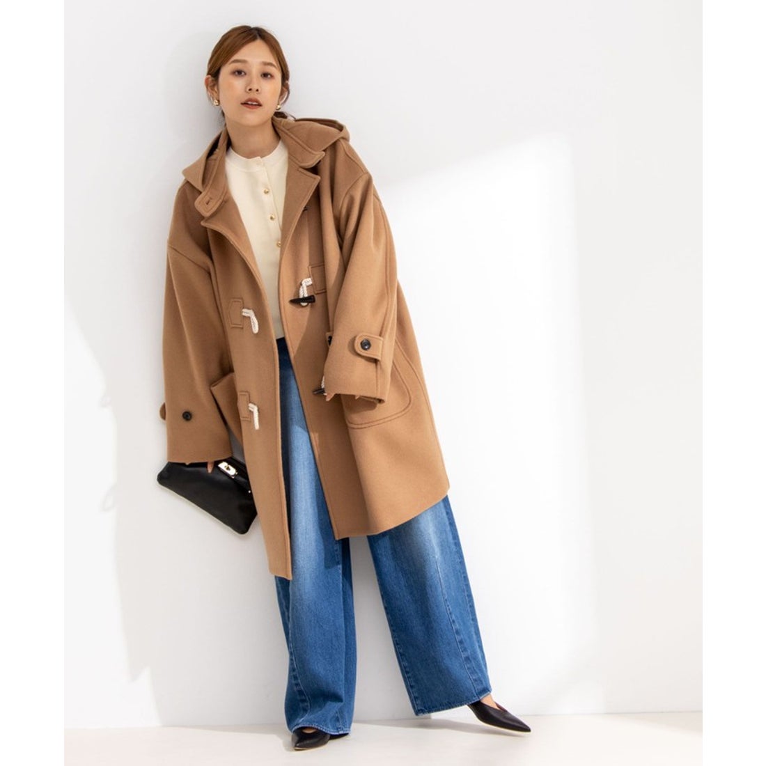 ノーリーズ NOLLEY'S NMPミドル丈ダッフルコート （キャメル