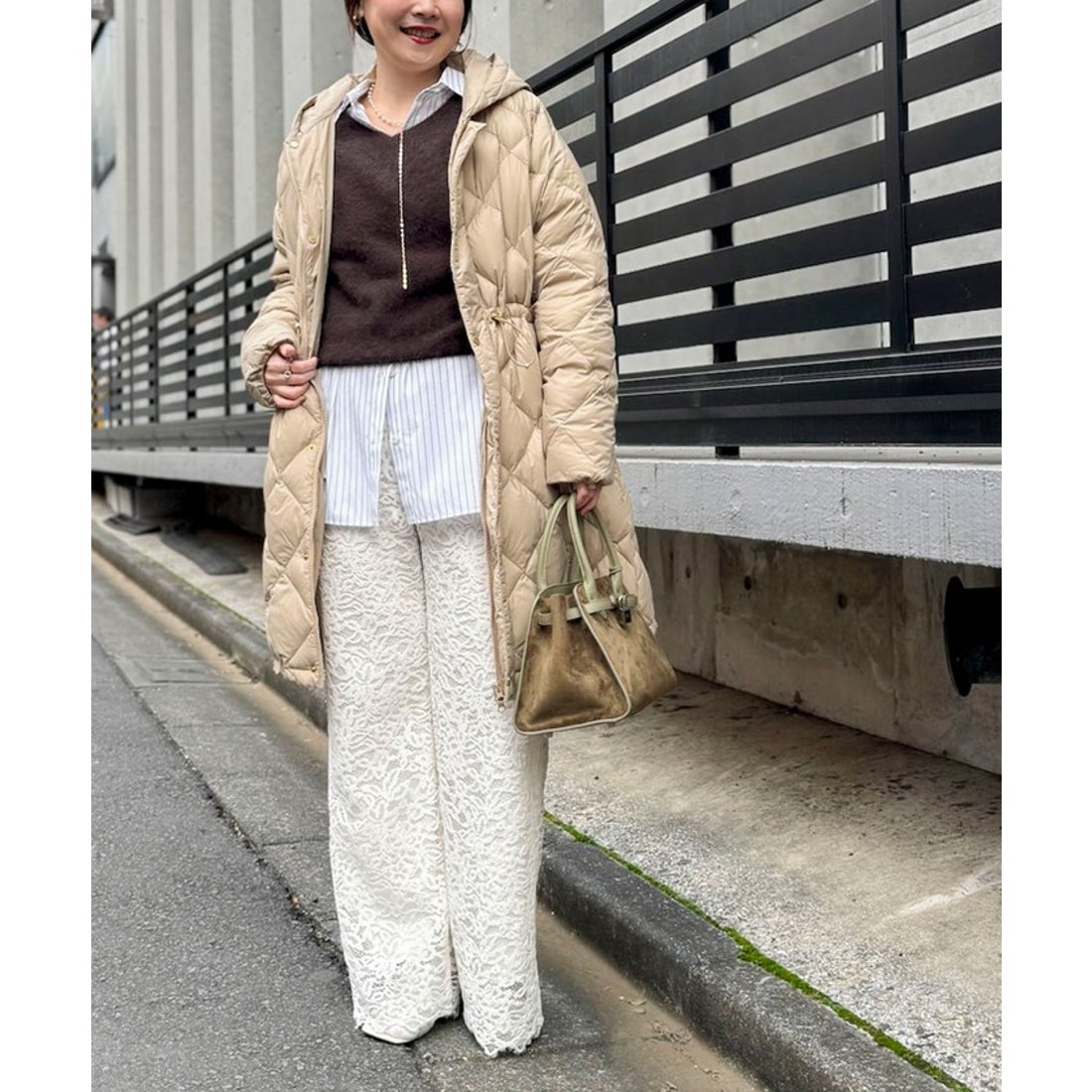 ノーリーズ NOLLEY'S ＜TAION別注＞ミドル丈Aラインフードダウン