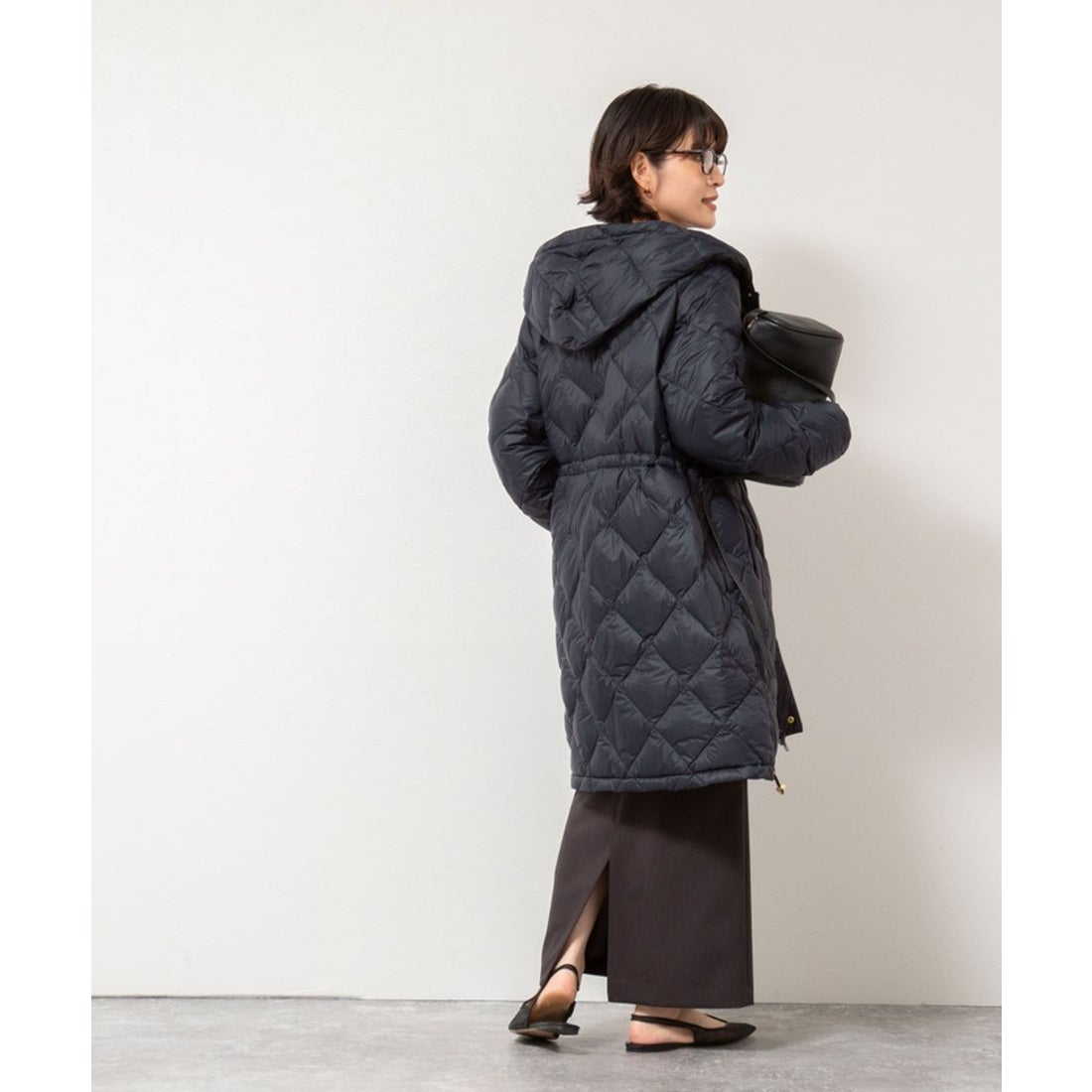 ノーリーズ NOLLEY'S ＜TAION別注＞ミドル丈Aラインフードダウン