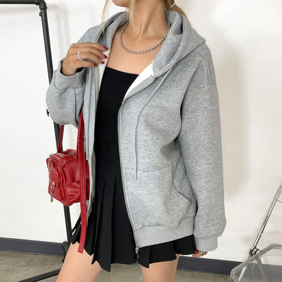 ノンヘッジ non-hedge ストーンZIPパーカー （グレー） - ファッション