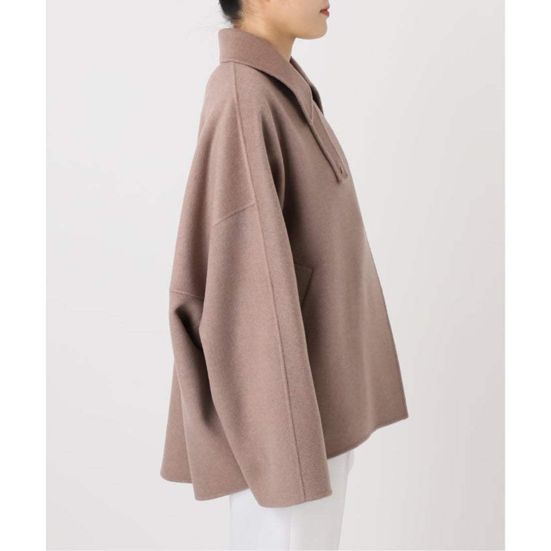 ノーブル NOBLE Super160s リバードルマンショートコート （ベージュ