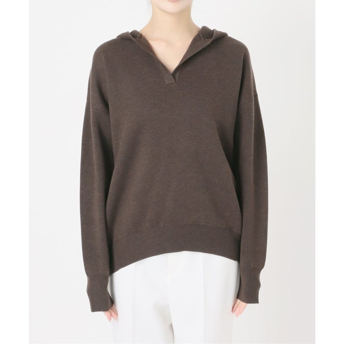 ノーブル NOBLE 《追加予約》接結タック編みフードプルオーバー